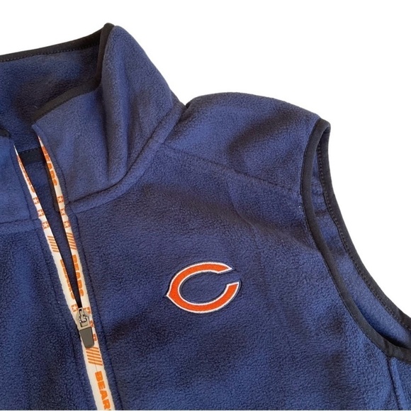 Chicago Bears Men’s Size Small NFL TEAM APPAREL Fleece Blue Vest NWT - Picture 5 of 10